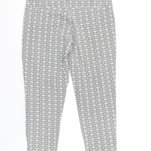 Suavé Womens Black Geometric Capri Leggings Small Tummy Control