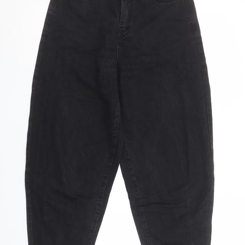Vila Womens Black High Rise Mom Jeans Size 10 Relaxed Fit