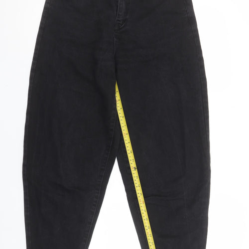 Vila Womens Black High Rise Mom Jeans Size 10 Relaxed Fit