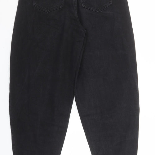 Vila Womens Black High Rise Mom Jeans Size 10 Relaxed Fit