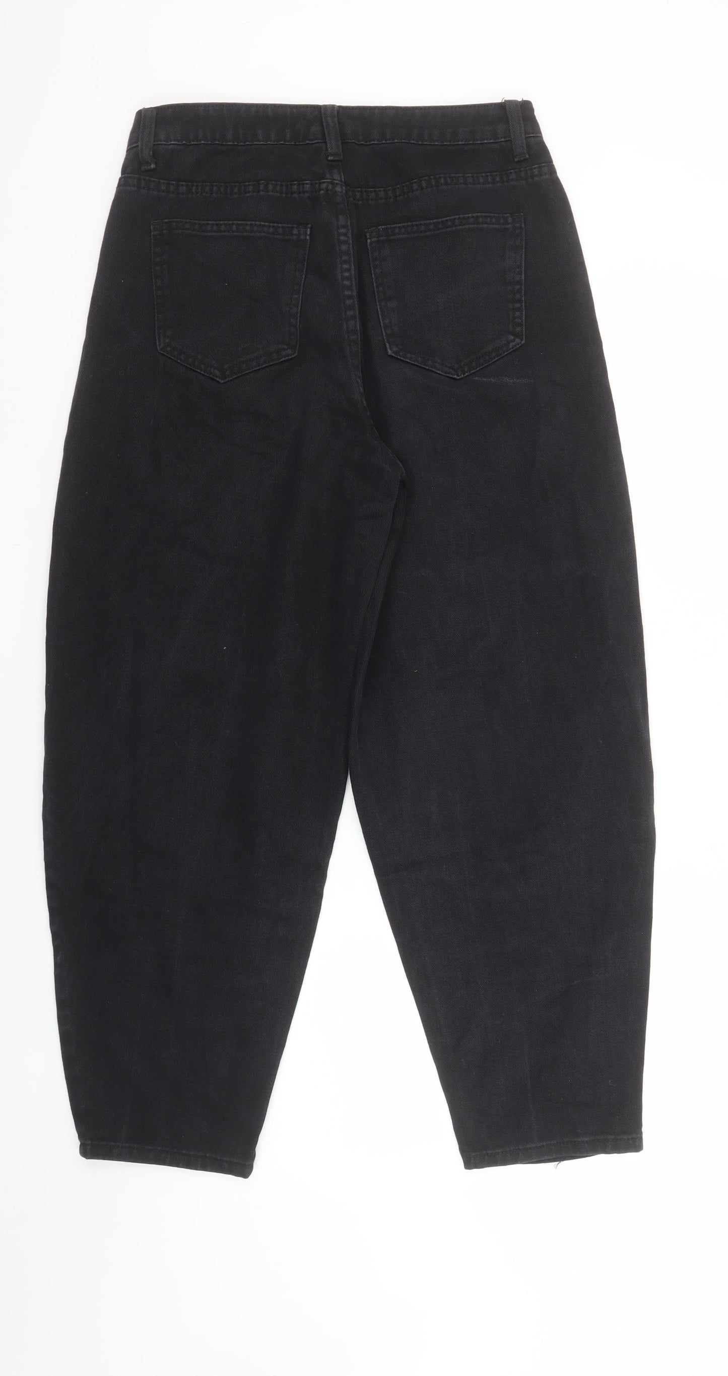 Vila Womens Black High Rise Mom Jeans Size 10 Relaxed Fit