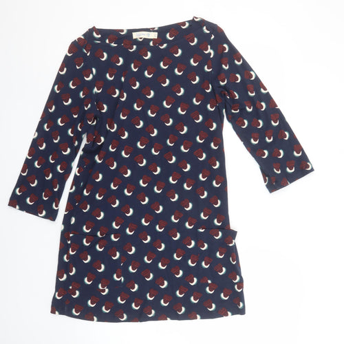 Lily & Me Women’s Blue Geometric Cotton Shift Dress Size 8