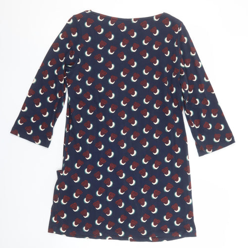 Lily & Me Women’s Blue Geometric Cotton Shift Dress Size 8