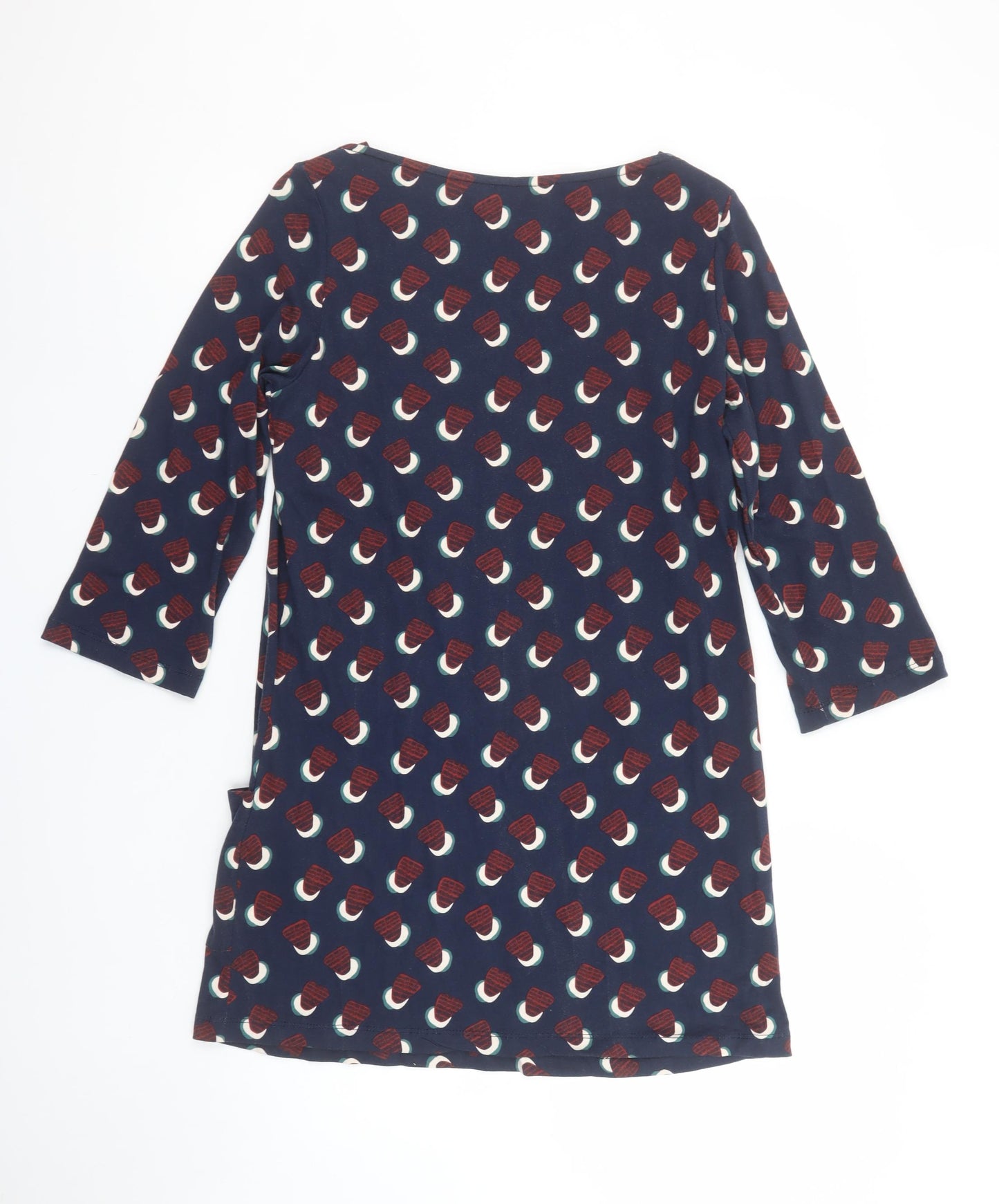 Lily & Me Women’s Blue Geometric Cotton Shift Dress Size 8