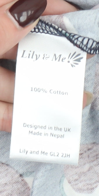 Lily & Me Women’s Blue Geometric Cotton Shift Dress Size 8