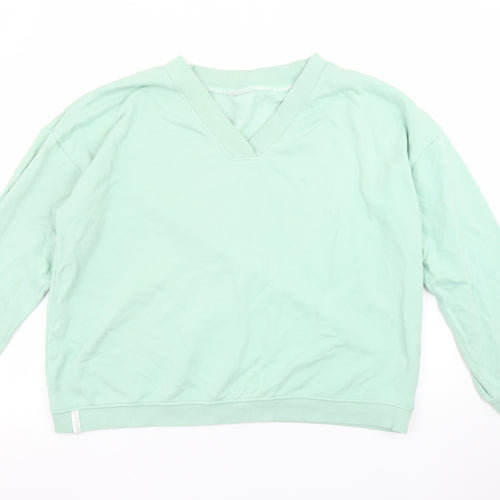 Bekkin Women’s Mint Green XXL V-Neck Pullover Sweatshirt