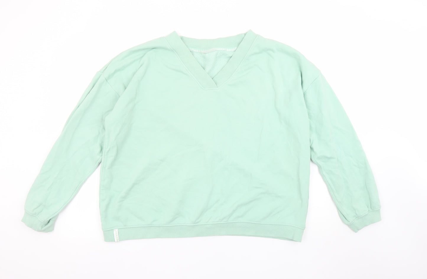 Bekkin Women’s Mint Green XXL V-Neck Pullover Sweatshirt