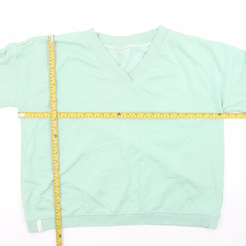 Bekkin Women’s Mint Green XXL V-Neck Pullover Sweatshirt