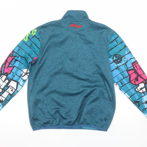 Masita Boys Blue Graphic 1/4 Zip Pullover Sweatshirt Size 4 Years