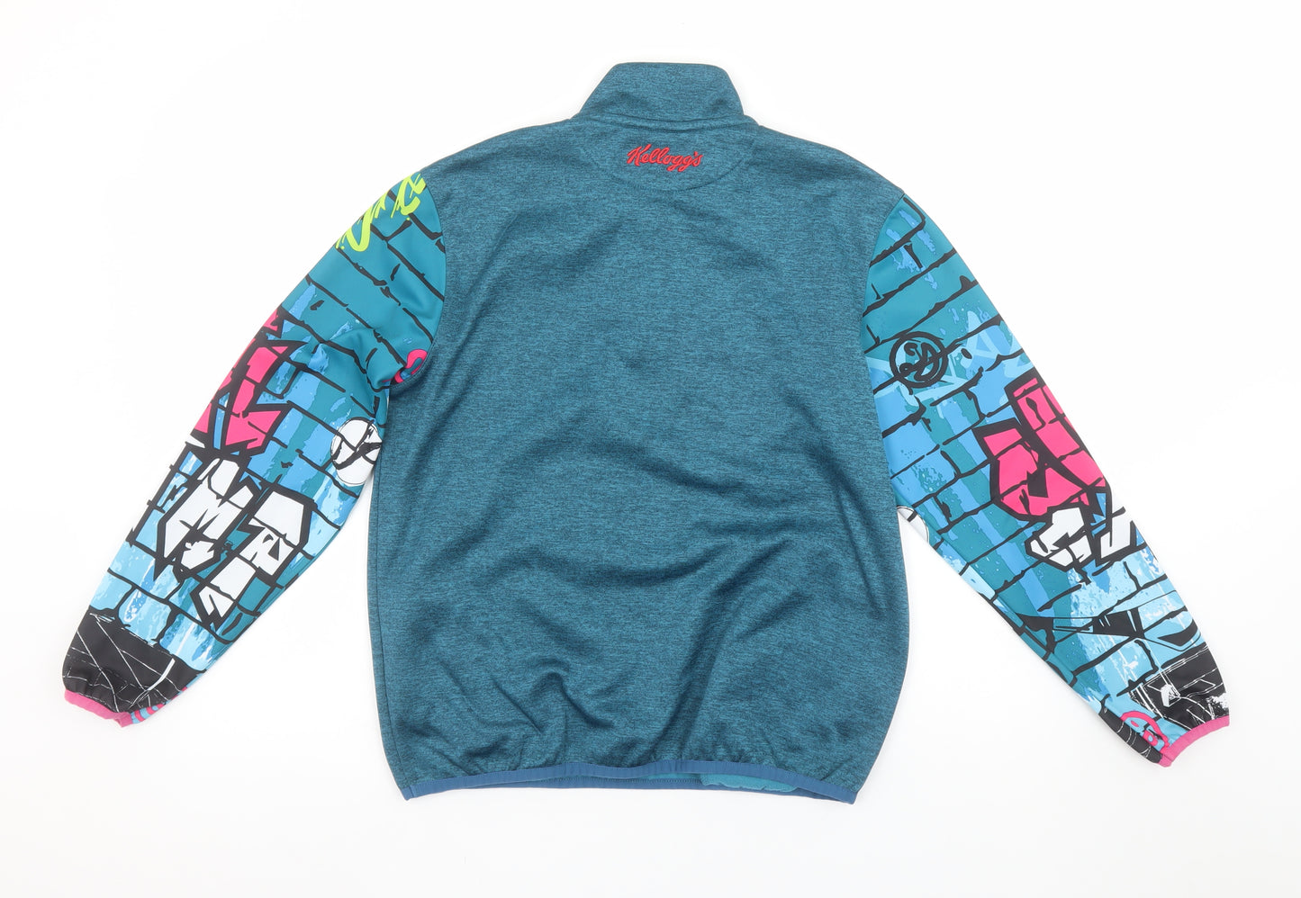 Masita Boys Blue Graphic 1/4 Zip Pullover Sweatshirt Size 4 Years