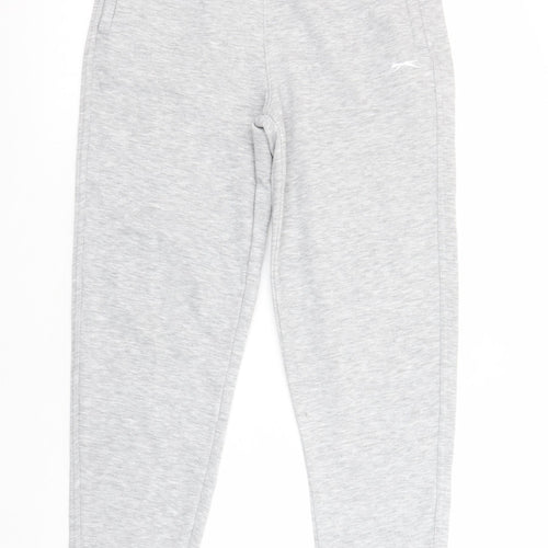 Slazenger Boys Grey Jogger Trousers 11-12 Years Elastic Waist Pockets