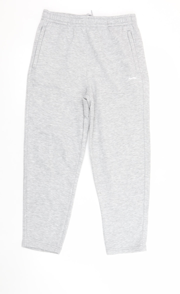 Slazenger Boys Grey Jogger Trousers 11-12 Years Elastic Waist Pockets
