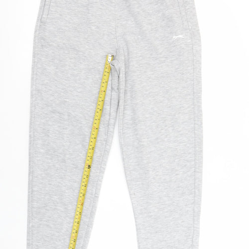 Slazenger Boys Grey Jogger Trousers 11-12 Years Elastic Waist Pockets