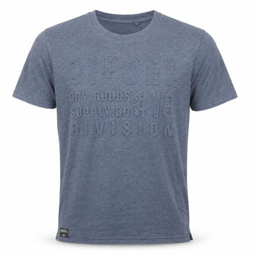 Diesel Men's Blue Crew Neck Short Sleeve Graphic T-Shirt Medium