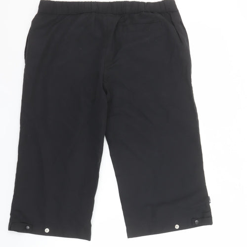 Adidas Womens Black Size 14 Cropped Activewear Trousers