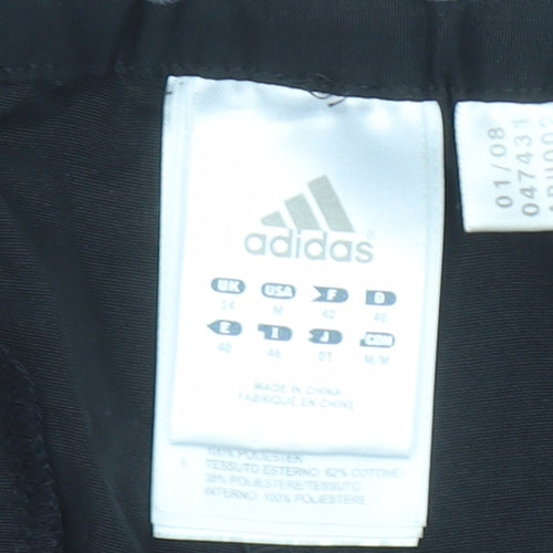 Adidas Womens Black Size 14 Cropped Activewear Trousers
