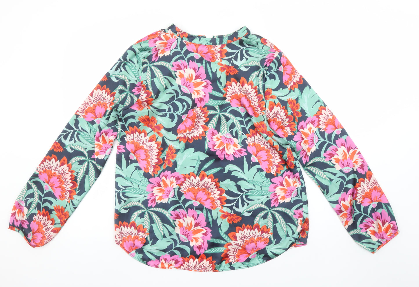 Gallery Womens Multicoloured Floral Long Sleeve Tunic Blouse Size 10