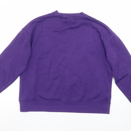 Looney Tunes Women's Purple Sweatshirt S 10/12 Crew Neck Daffy Bugs