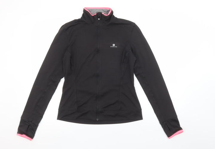 Domyos Women Black XS Full Zip Hoodie Jacket Sportswear