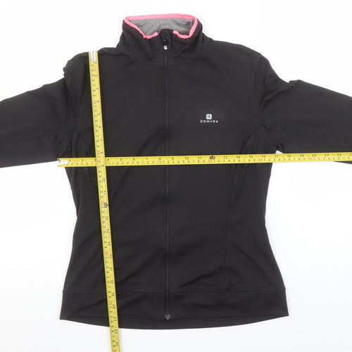 Domyos Women Black XS Full Zip Hoodie Jacket Sportswear