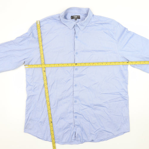 Dunnes Stores Men’s Blue Regular Fit Long Sleeve Button-Up Shirt 2XL