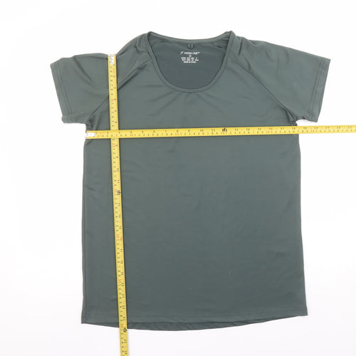 WORK OUT Women Green Short Sleeve Athletic T-Shirt Size S 10/12