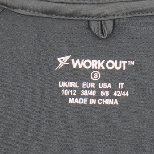 WORK OUT Women Green Short Sleeve Athletic T-Shirt Size S 10/12