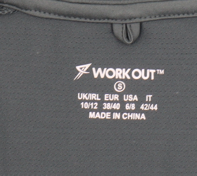 WORK OUT Women Green Short Sleeve Athletic T-Shirt Size S 10/12