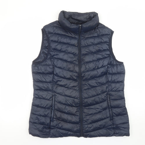 St. Bernard Men's Blue Puffer Waistcoat Medium 40in Full Zip Lightweight