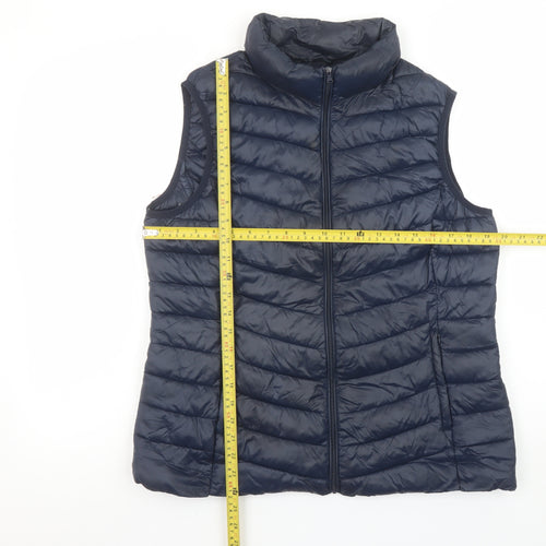 St. Bernard Men's Blue Puffer Waistcoat Medium 40in Full Zip Lightweight