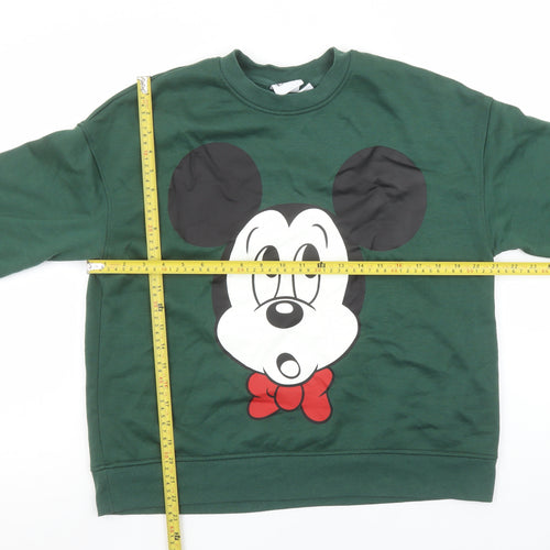 Disney Minnie Mouse Green Sweatshirt Women’s Small 10/12 Primark Cares