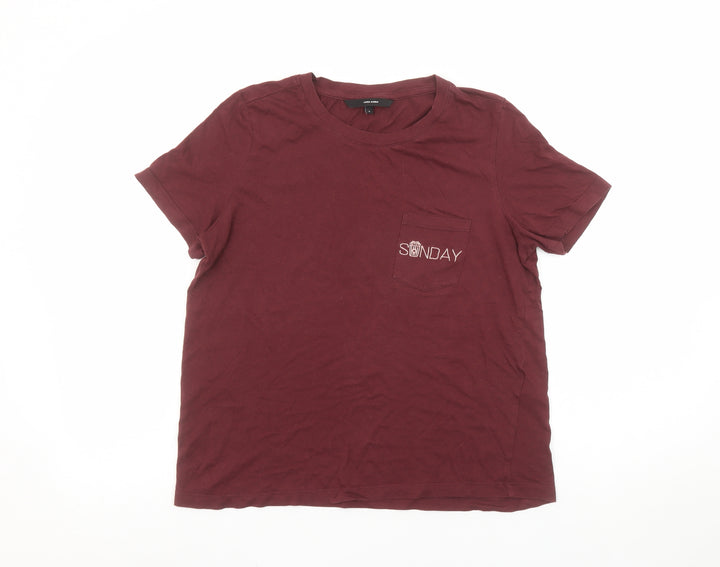 Vero Moda Women’s Red Cotton Crew Neck Short Sleeve T-Shirt Size S