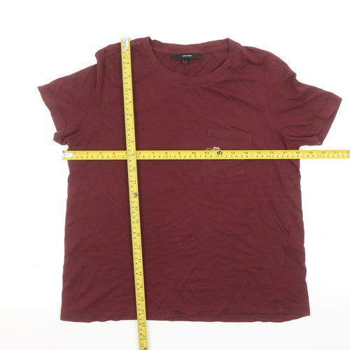 Vero Moda Women’s Red Cotton Crew Neck Short Sleeve T-Shirt Size S
