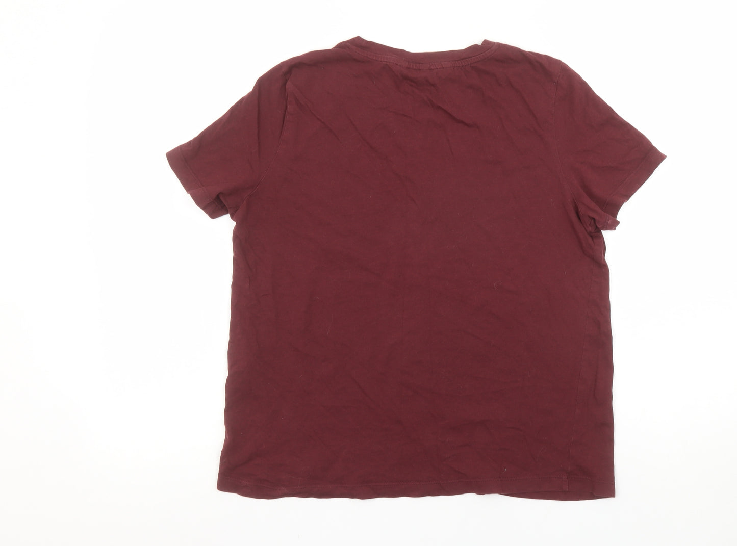 Vero Moda Women’s Red Cotton Crew Neck Short Sleeve T-Shirt Size S