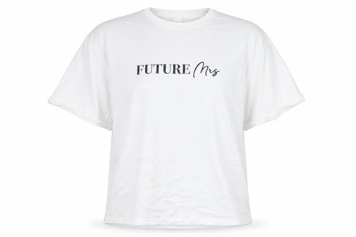 Missguided Women's White 'Future Mrs' Cotton T-Shirt Size L