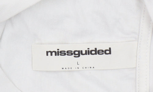 Missguided Women's White 'Future Mrs' Cotton T-Shirt Size L