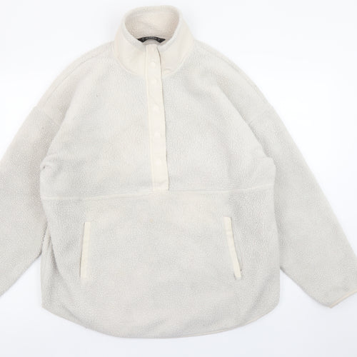 Dunnes Stores Women's Cream Fleece Pullover Sweatshirt Medium