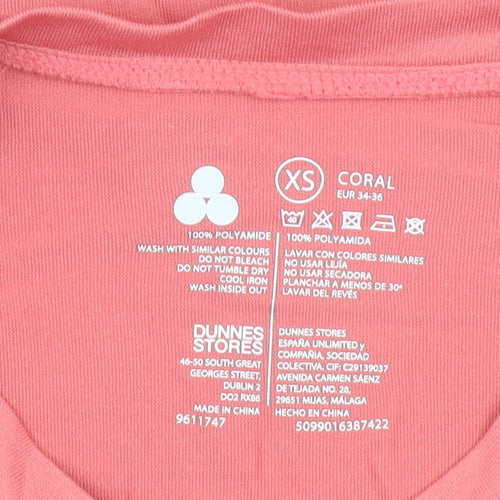 Dunnes Stores Women Pink XS Slim Fit Lightweight Activewear T-Shirt