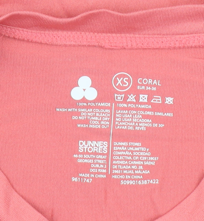Dunnes Stores Women Pink XS Slim Fit Lightweight Activewear T-Shirt