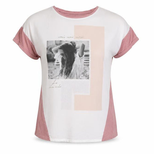 Dunnes Womens Pink Graphic Print Short Sleeve T-Shirt Size 8