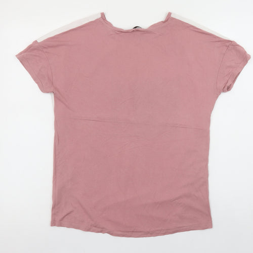 Dunnes Womens Pink Graphic Print Short Sleeve T-Shirt Size 8
