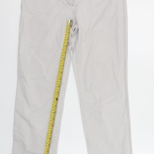 Bianca Women Grey Straight Corduroy Rhinestone Jeans Size 10