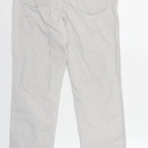 Bianca Women Grey Straight Corduroy Rhinestone Jeans Size 10