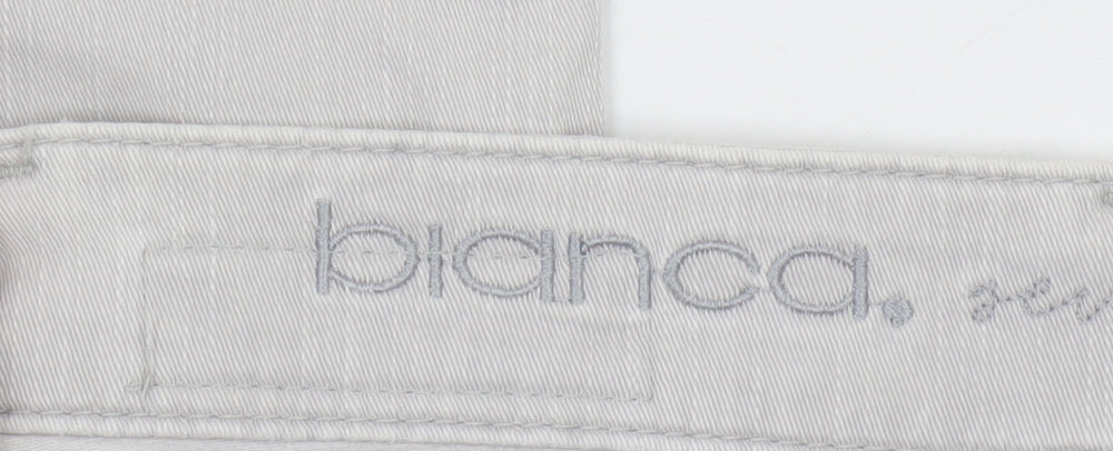 Bianca Women Grey Straight Corduroy Rhinestone Jeans Size 10