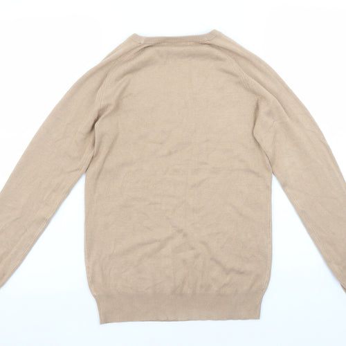 Dunnes Women’s Beige Long Sleeve Crew Neck Pullover Jumper Size S