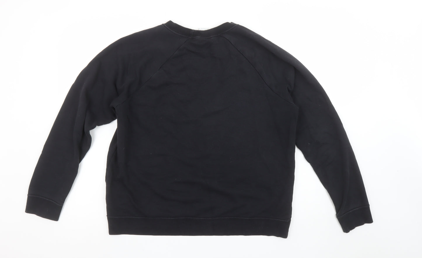 Nike Women Black Large Pullover Sweatshirt Crew Neck Logo Print