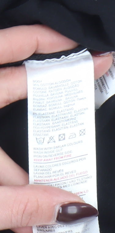 Crosshatch Men's Black Camouflage Panel Crew Neck T-Shirt Large