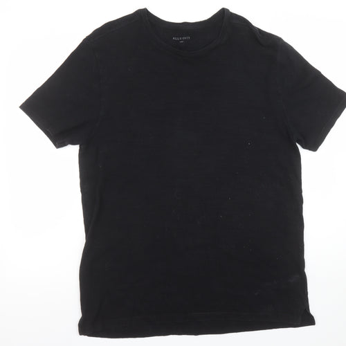 AllSaints Men's Black Cotton Crew Neck Short Sleeve T-Shirt Size L