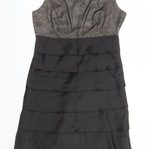 Next Women’s Black Beaded Sleeveless Shift Dress Size 10