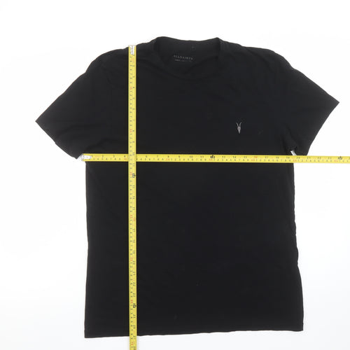 AllSaints Men’s Black Cotton Crew Neck Short Sleeve T-Shirt Size L